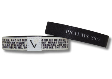 Psalms 28:7 Bracelet, Vencer Co reversible wristband, photo 1