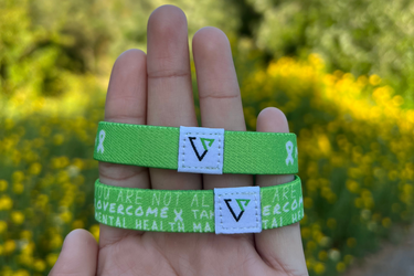 2024 Mental Health Awareness Bracelet, Vencer Co reversible wristband, photo 2