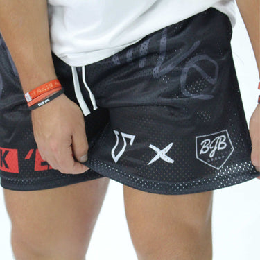 "MISSPRINT" DURAN X VENCER MESH SHORTS - F*UCK 'EM