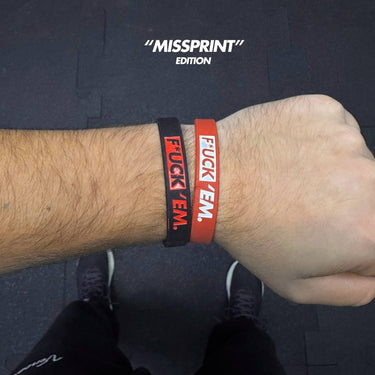 "MISSPRINT" DURAN X VENCER - F*UCK 'EM RUBBER BRACELET